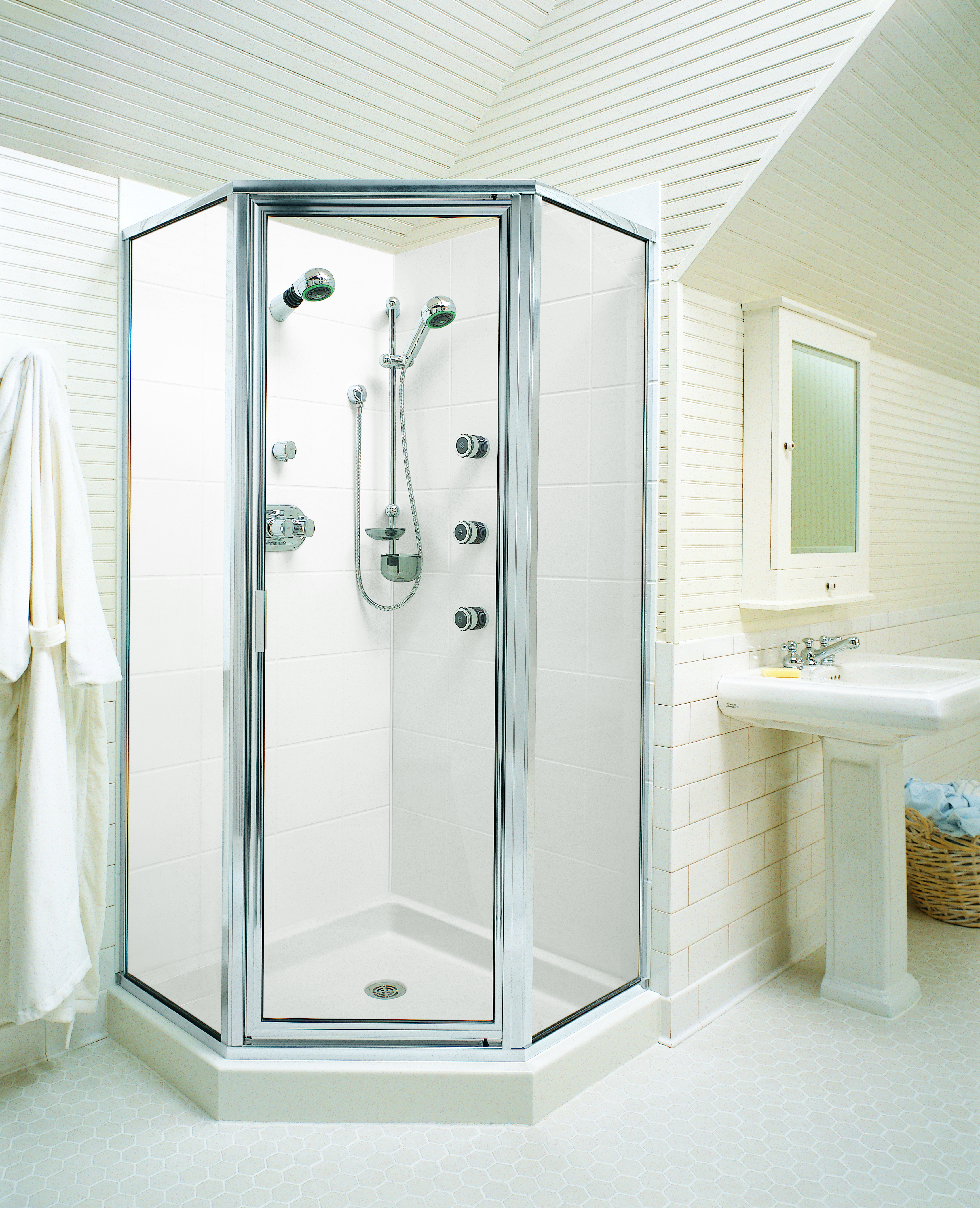 Town Square 38 Inch by 38 Inch Neo Angle Shower Base